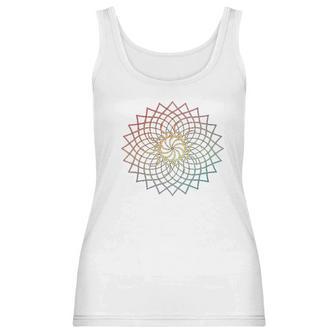 Mandala Geometry Sacred Fractal Art Yoga Mantra Good Vibe Women Tank Top | Favorety UK