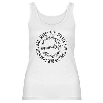 Messy Bun Coffee Run Gangsta Rap Mom Life Women Tank Top | Favorety CA