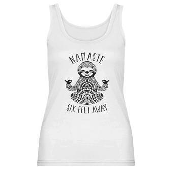 Namaste 6 Feet Away Sloth Social Distancing Women Tank Top | Favorety CA