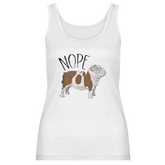 Nope Lazy English Bulldog Dog Mom Women Tank Top | Favorety UK