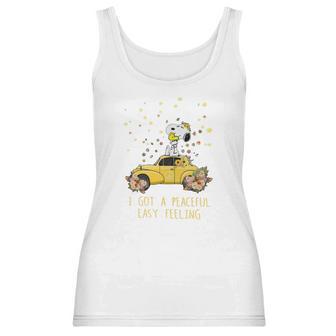 Peace Volkswagen Beetle Snoopy I Got A Peaceful Women Tank Top | Favorety