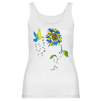 Pray For Ukraine Peace In Ukraine Dovesunflower Ukraine Graphic Design Printed Casual Daily Basic Women Tank Top | Favorety UK