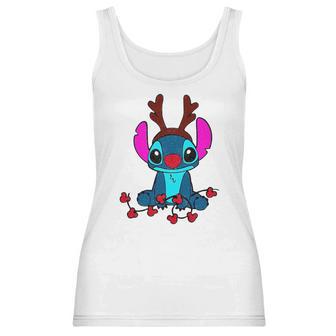 Reindeer Stitch Merry Christmas Women Tank Top | Favorety AU