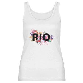 Rio De Janeiro Brazil Vacation With Tropical Hibiscus Flower Women Tank Top | Favorety UK