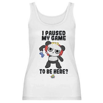 Ryans World Combo Panda I Paused My Game To Be Here Boys Women Tank Top | Favorety