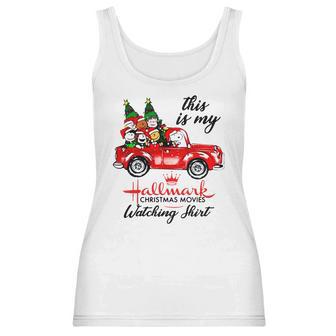 Snoopy Hallmark Christmas Movie Watching Women Tank Top | Favorety UK