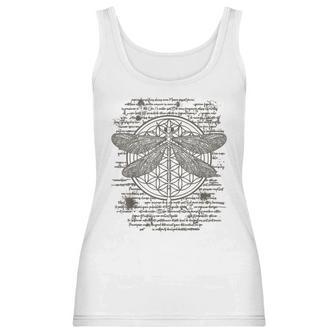 Spiritual Dragonfly Yoga Design Leonardo Da Vinci Vintage Women Tank Top | Favorety