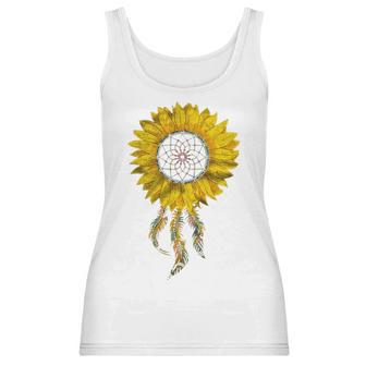 Sunflower Tribal Dreamcatcher Summer Flower Floral Design Unisex Sunflower T Sunflower Sunflower S Sunflower Gift Women Tank Top | Favorety UK