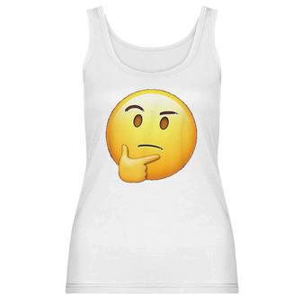 Thinking Emoji Funny Sarcastic Smiley Emoji Women Tank Top | Favorety CA