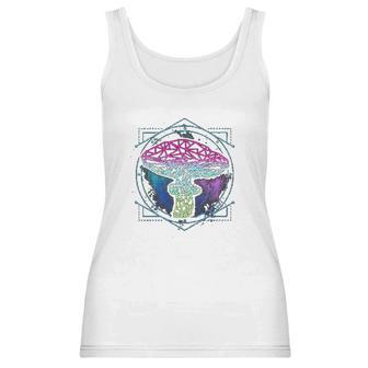 Trippy Sacred Geometry Mushroom Women Tank Top | Favorety CA