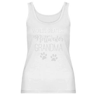 Worlds Greatest Rottweiler Grandma Love My Dog Paw _Extract Women Tank Top | Favorety UK