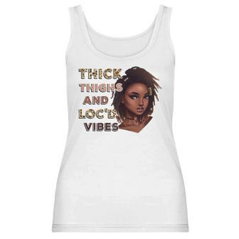 Womens Ygxw Thick Thighs And Locd Vibes Black Woman African Pride Women Tank Top | Favorety CA