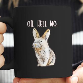 Bad Bunny Disapproving Rabbit Funny Animals Oh Hell No Coffee Mug | Favorety AU