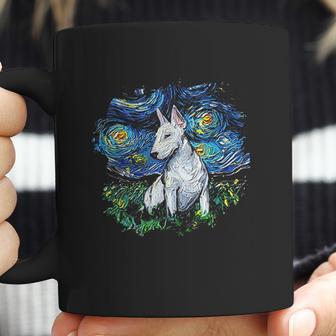 Bull Terrier Starry Night Impressionist Dog Art Coffee Mug | Favorety AU