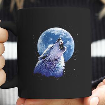 Call Of The Wild Lone Wolf Howling At The Moon Wildlife Coffee Mug | Favorety