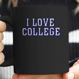 Charlie Hustle Unisex Vintage Grey I Love College Coffee Mug | Favorety DE