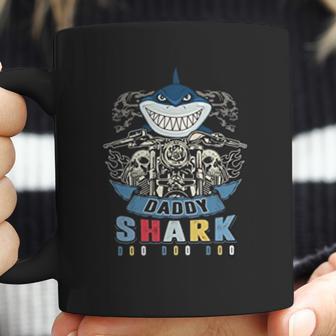 Daddy Shark Skull Biker Best Christmas Gifts For Dad Coffee Mug | Favorety AU