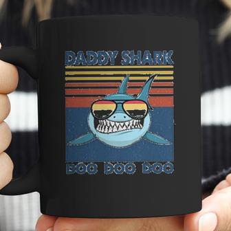 Daddy Shark Wears Sunglasses Dad Birthday Gifts Coffee Mug | Favorety AU