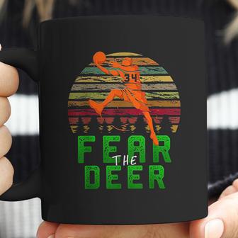 Fear The Deer Gift For Milwaukee Basketball Bucks Fans Coffee Mug | Favorety DE