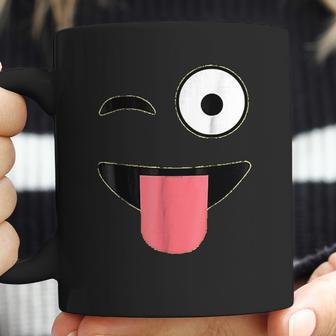 Halloween Costume Emoji Face Wink Eye Tongue Coffee Mug | Favorety CA