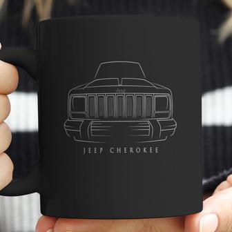 Jeep Cherokee Xj Front Stencil White Coffee Mug | Favorety