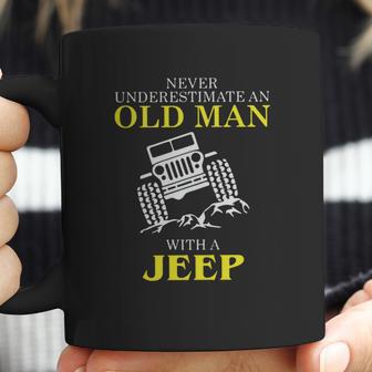 Mens Funny Jeep Tshirt Old Man With A Jeep Tee Coffee Mug | Favorety AU