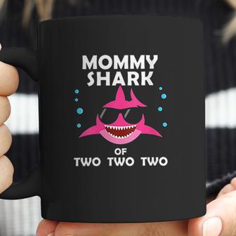 Mommy Shark Of Two Announcement Mothers Day Gift Coffee Mug | Favorety UK