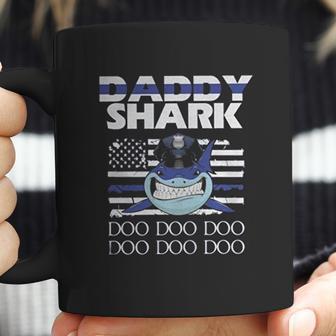 Police Daddy Shark Lovers Best Christmas Gifts For Dad Coffee Mug | Favorety