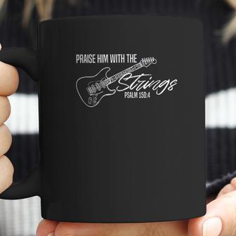 Praise Him With The Strings Christian Guitar God Worship Coffee Mug | Favorety