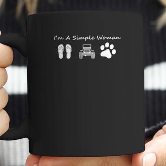 I Am Simple Women Flip Flops Jeep Paw Dog And Cat Gift Girl Coffee Mug | Favorety CA