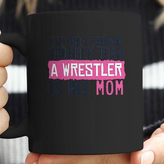 Tougher Than A Wrestler Mom Wrestling By Chalktalk Sports Coffee Mug | Favorety