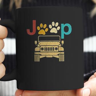 Vintage Jeeps Retro 70S Sunset Paws Print Dog Cat Lover Gift Coffee Mug | Favorety DE