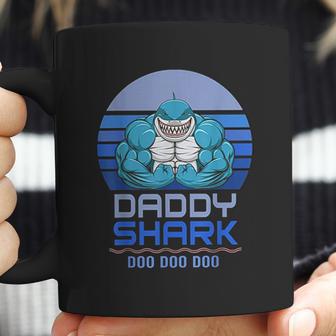 Vintage Weight Lifting Daddy Shark Coffee Mug | Favorety UK