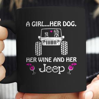 Her Wine And Her Jeep Coffee Mug | Favorety UK