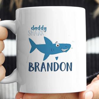 Daddy Shark Brandon Best Christmas Gifts For Dad Coffee Mug | Favorety DE