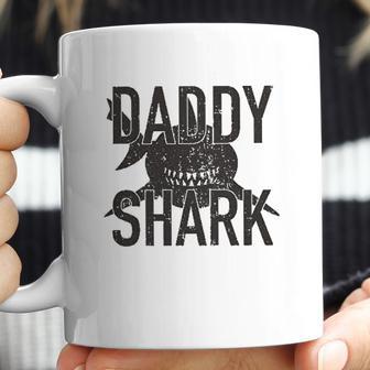 Daddy Shark Printed Graphic Dad Birthday Gifts Coffee Mug | Favorety CA