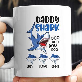 Daddy Shark Family Name Best Christmas Gifts For Dad Coffee Mug | Favorety CA