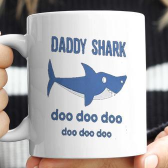 Daddy Shark Lovely Boy Dad Birthday Gifts Coffee Mug | Favorety