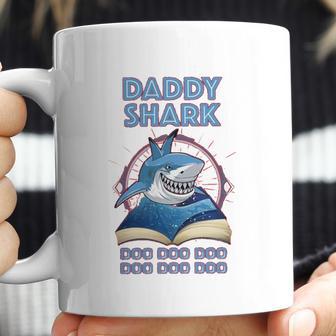 Daddy Shark Reading Book Coffee Mug | Favorety AU