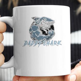 Funny Fathers Day Daddy Shark Gymer Gift Coffee Mug | Favorety UK