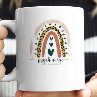 Psych Nurse Whats Your Superpower Funny Mental Health Boho Coffee Mug | Favorety CA