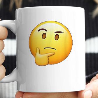 Thinking Emoji Funny Sarcastic Smiley Emoji Coffee Mug | Favorety