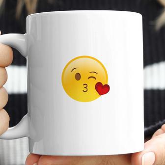 Winky Face Smiley With Heart Kiss Emoji Coffee Mug | Favorety UK