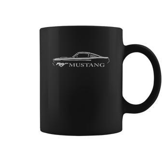 1965 1966 Ford Mustang Fastback Classic Color Outline Design Coffee Mug | Favorety DE