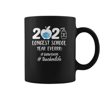 2021 Longest School Year Ever Survivor Teacher Life Face Mask Apple Coffee Mug | Favorety AU