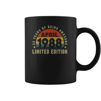 33 Years Old 33Rd Birthday Men Women Decorations April 1988 Ver2 Coffee Mug | Favorety DE