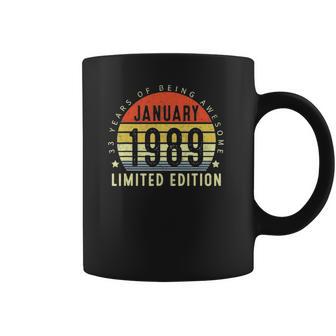 33 Years Old 33Th Birthday Gifts Vintage January 1989 Ver2 Coffee Mug | Favorety DE