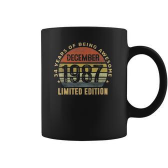 35 Years Old Gift Vintage December 1987 Retro 35Th Birthday Coffee Mug | Favorety