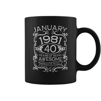 40 Years Old Gifts Vintage January 1981 40Th Birthday Gift Coffee Mug | Favorety UK