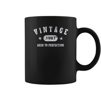 40Th Birthday Gift Vintage 1981 Aged To Perfection Coffee Mug | Favorety